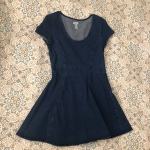 Forever 21 fit n flare jean dress